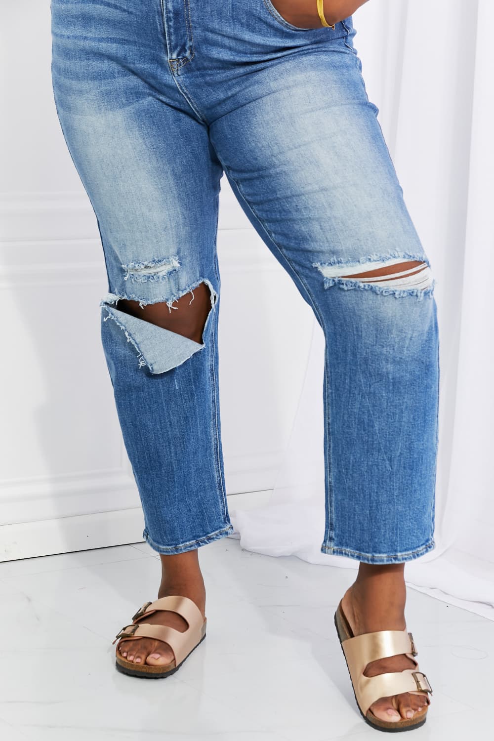 RISEN Full Size Emily High Rise Relaxed Jeans - Image 8