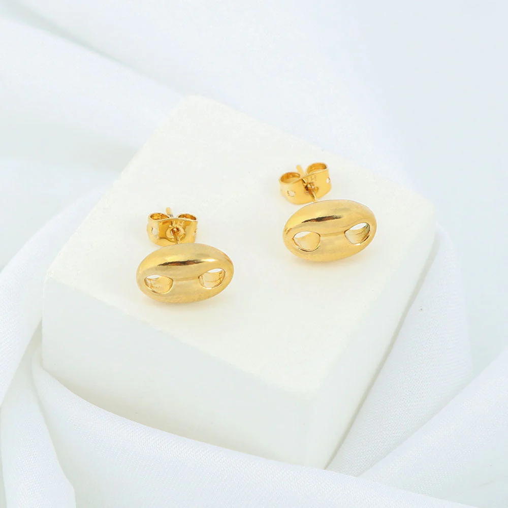 RMZ GOLD NYC 14k Gold Mariner Stud Earrings - Image 3