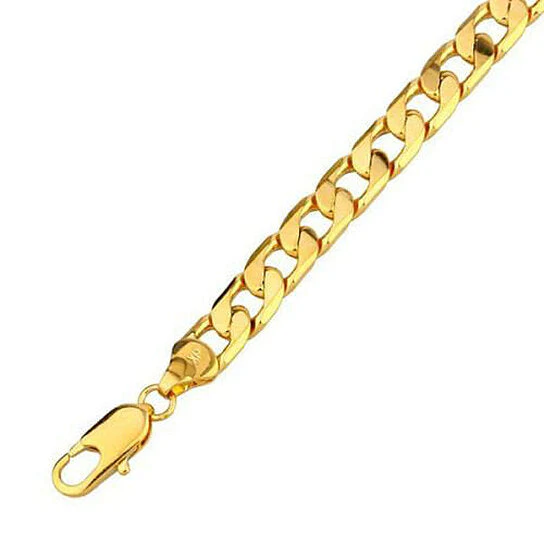 RMZ Gold NYC 14K Gold Plated Cuban Link Bracelet – 8" for Men & Women - Image 3