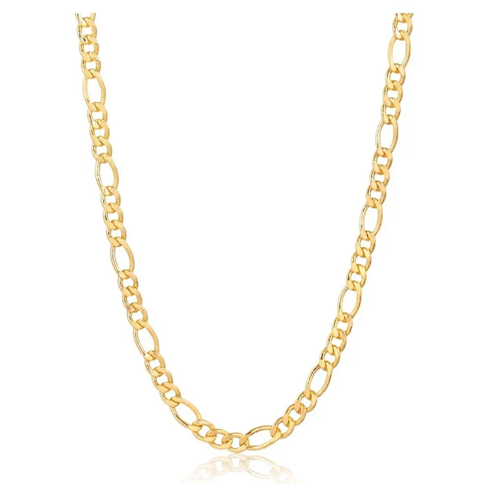 RMZ GOLD NYC 18K Gold Plated 4.5mm Figaro Chain Necklace - Image 2