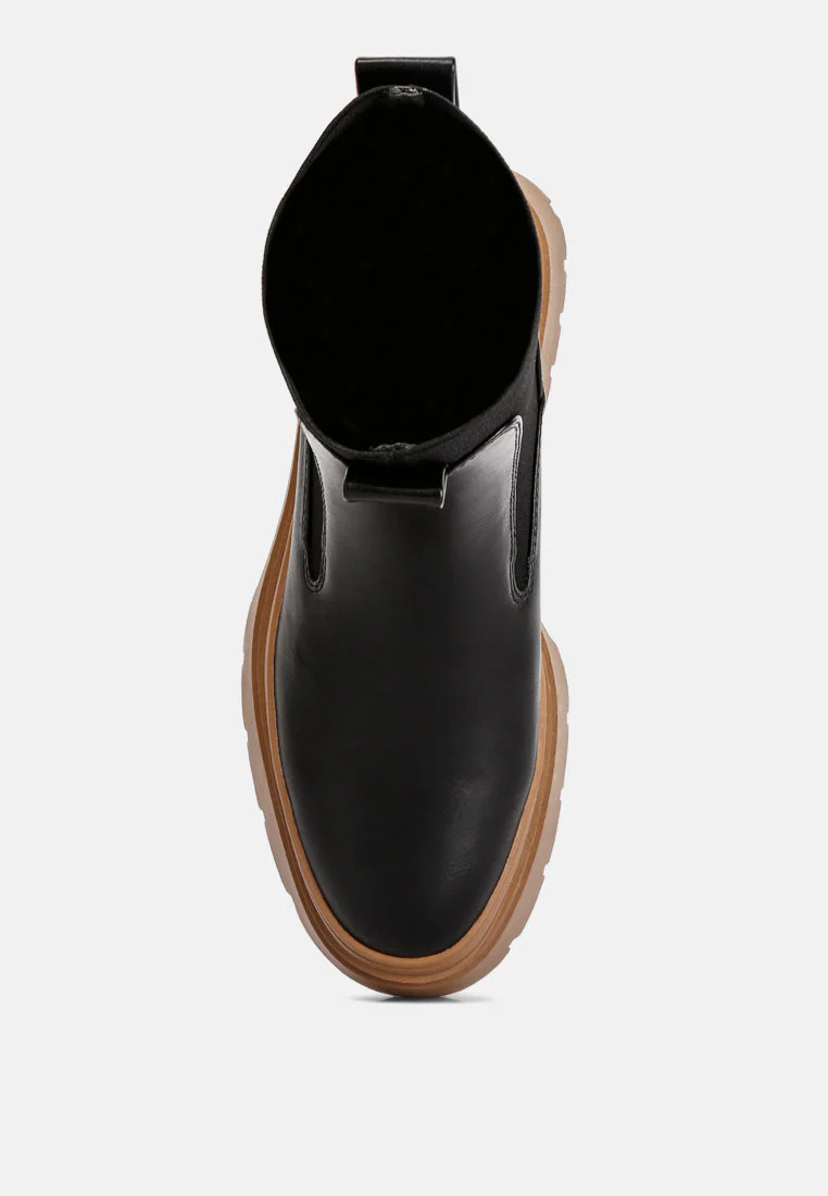 ronin high top chunky chelsea boots by London Rag - Image 10