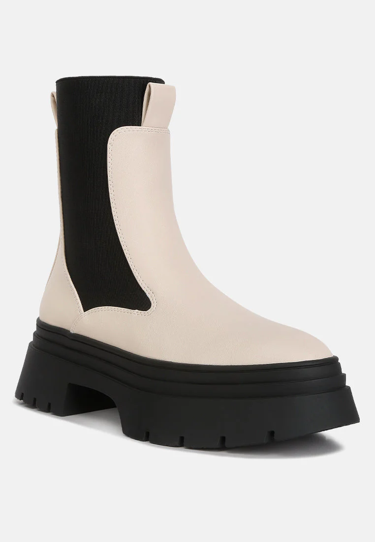ronin high top chunky chelsea boots by London Rag - Image 3