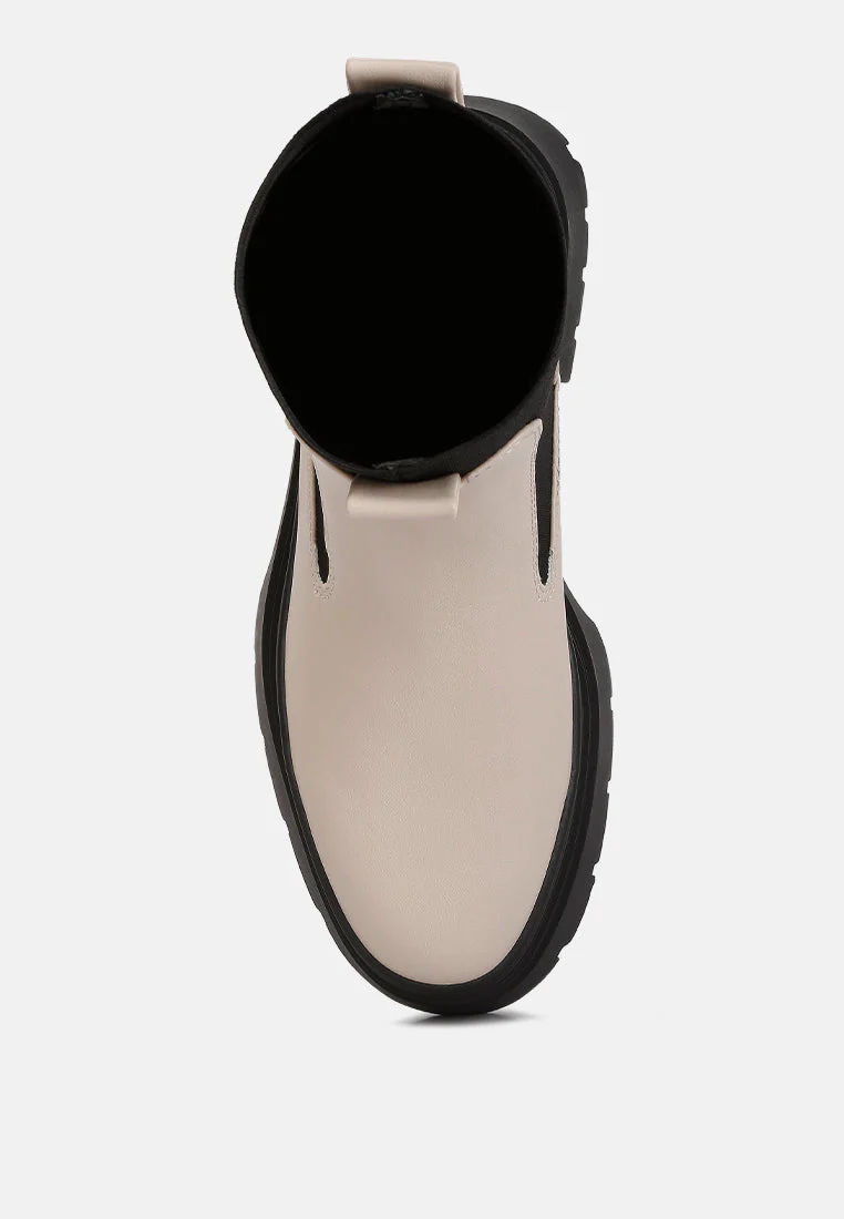 ronin high top chunky chelsea boots by London Rag - Image 5
