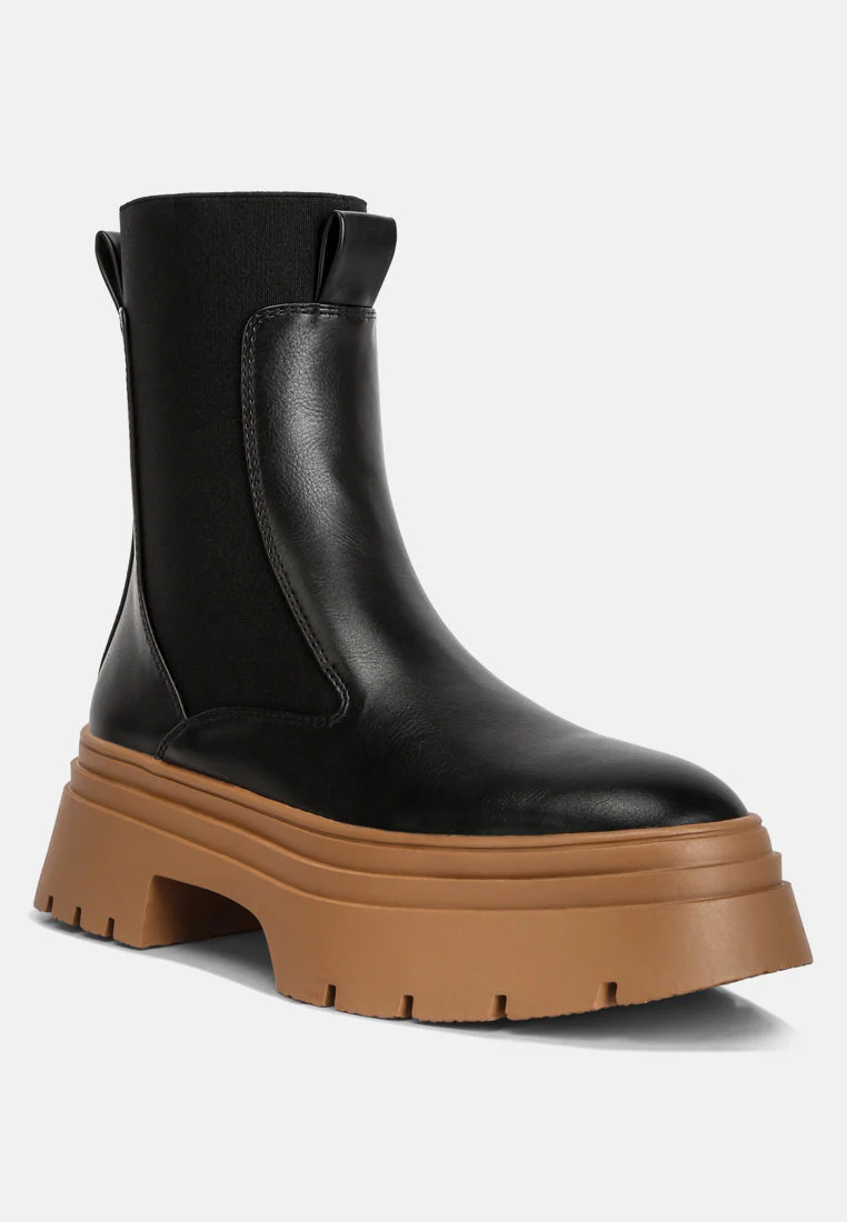 ronin high top chunky chelsea boots by London Rag - Image 8