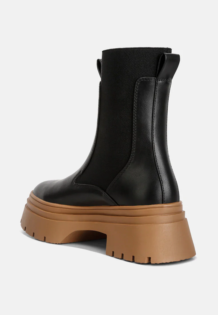 ronin high top chunky chelsea boots by London Rag - Image 9