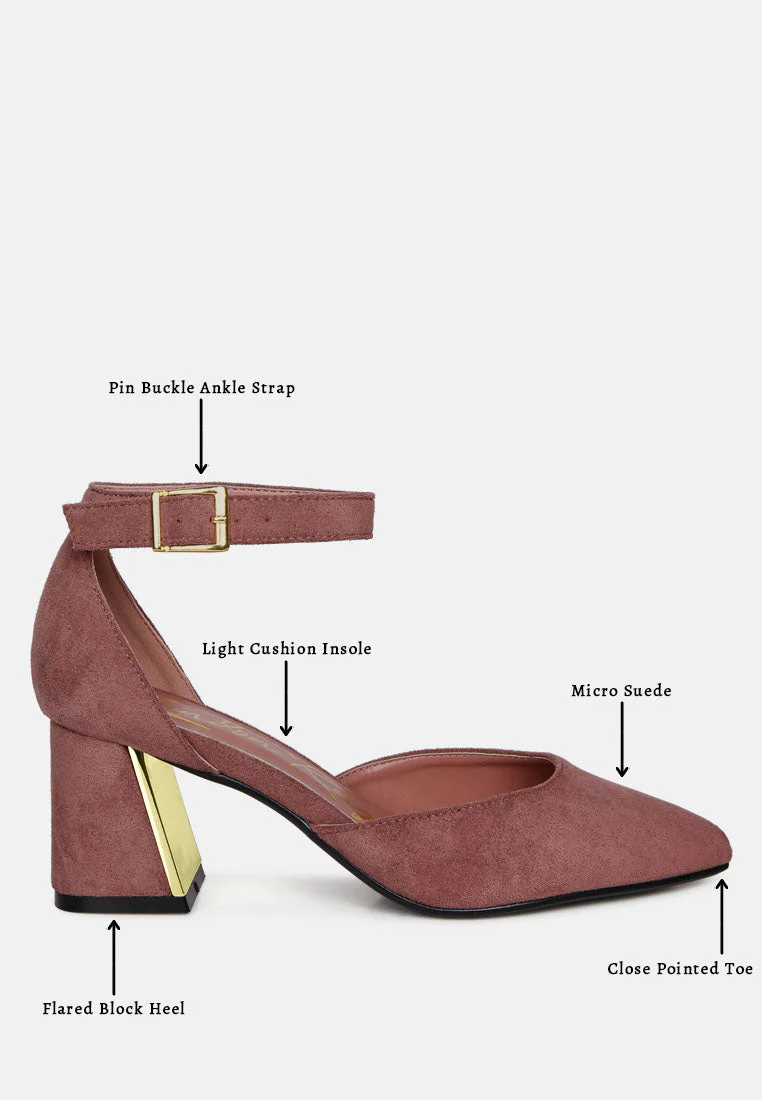 rory metallic sling detail block heel sandals by London Rag - Image 12