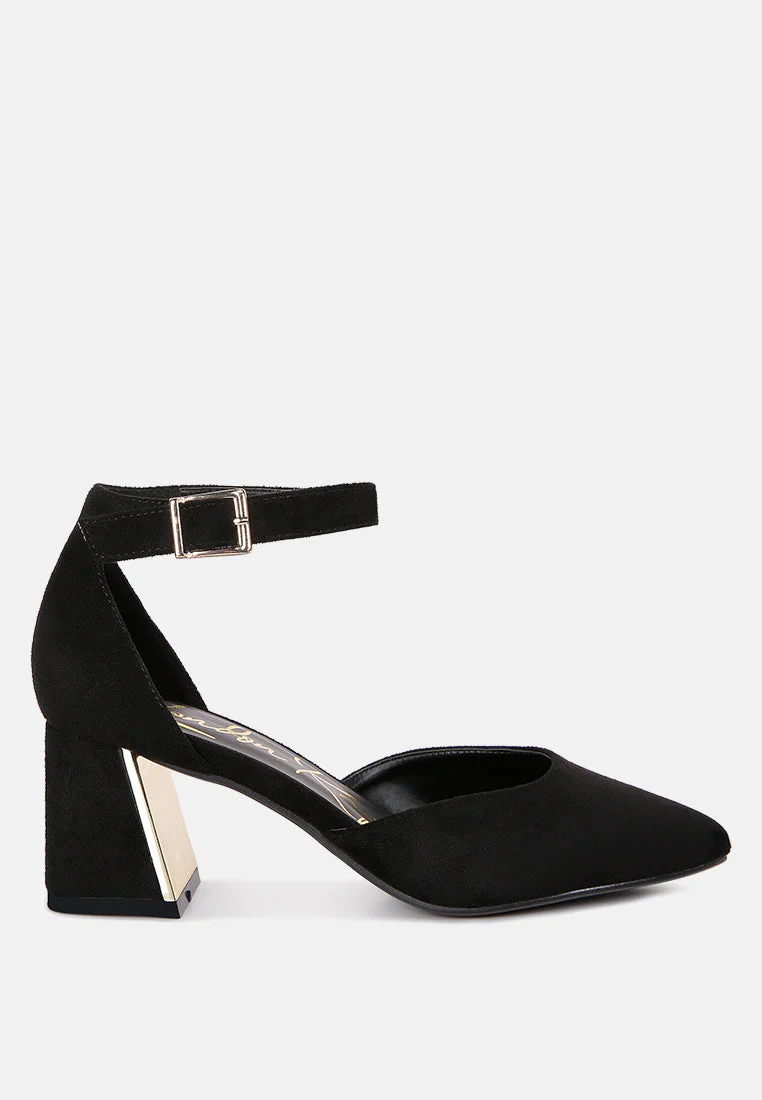 rory metallic sling detail block heel sandals by London Rag - Image 13