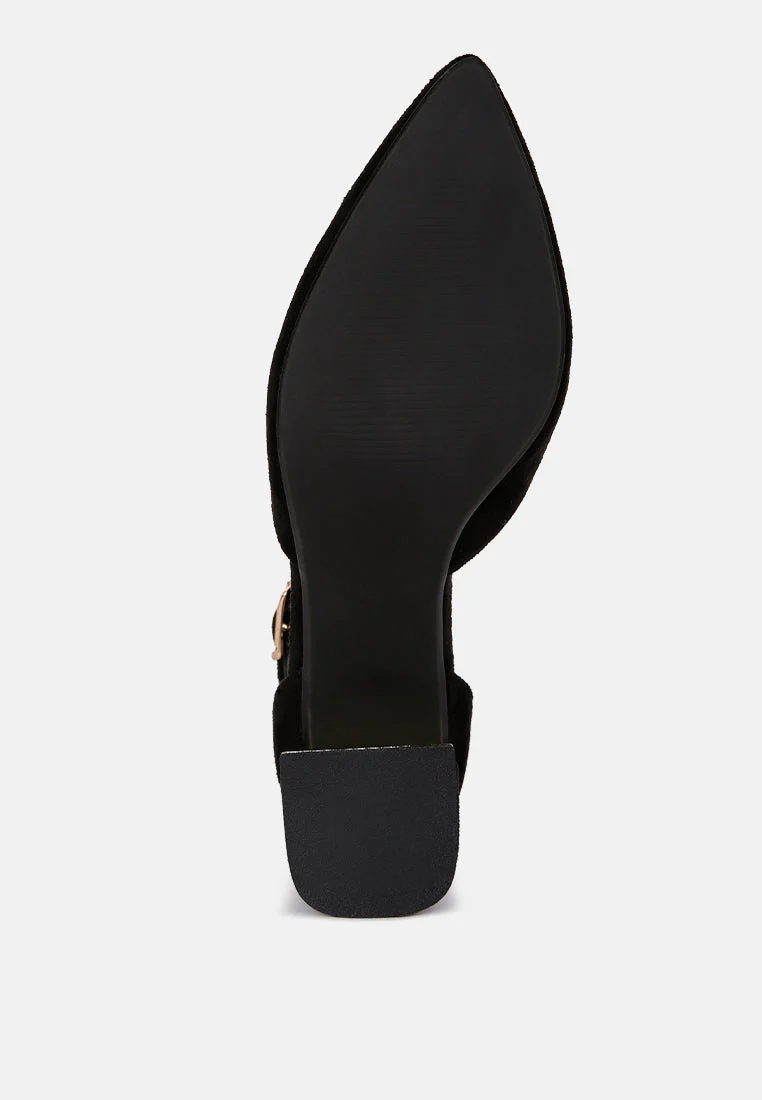 rory metallic sling detail block heel sandals by London Rag - Image 17