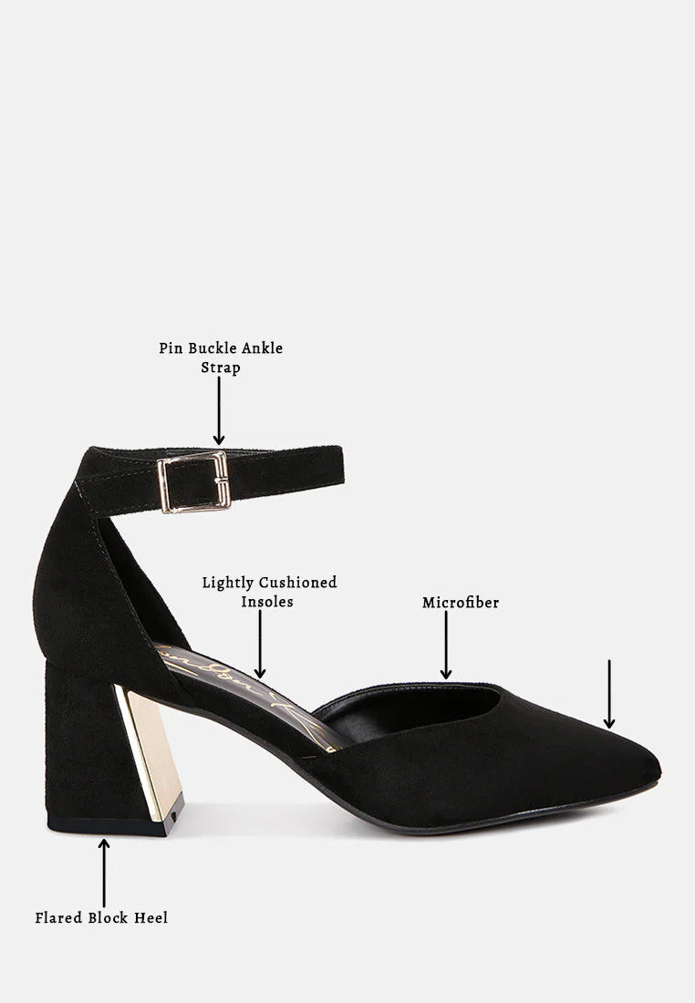 rory metallic sling detail block heel sandals by London Rag - Image 18