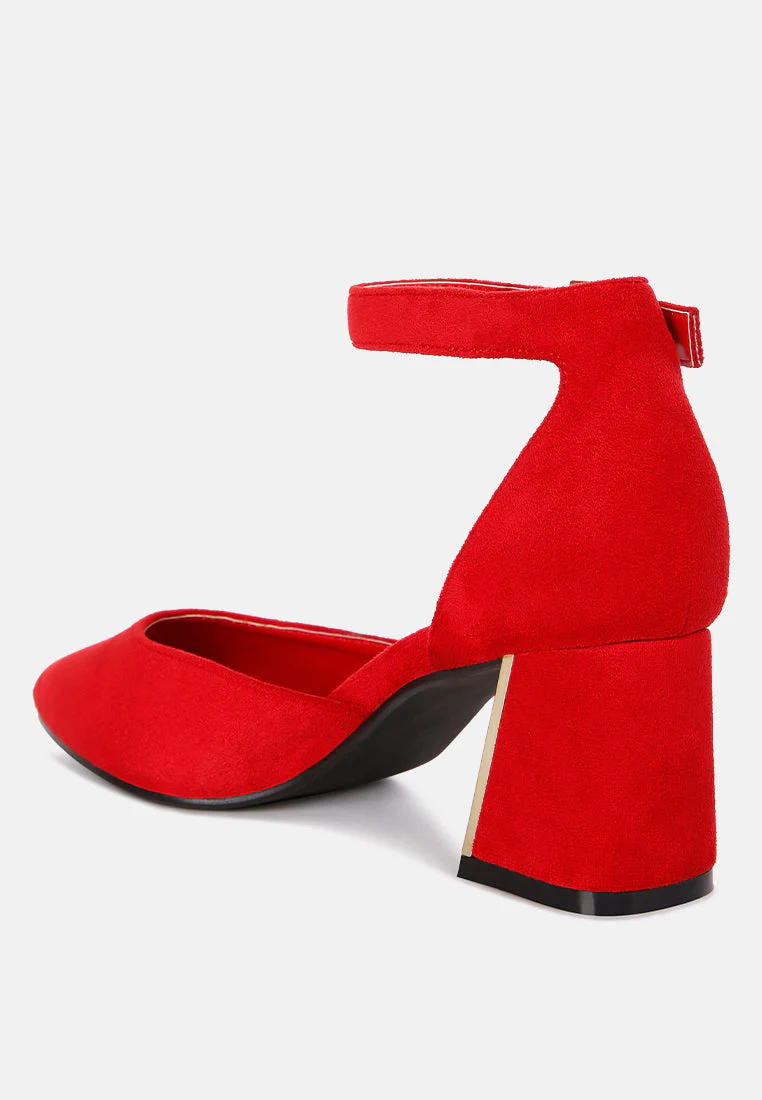 rory metallic sling detail block heel sandals by London Rag - Image 3