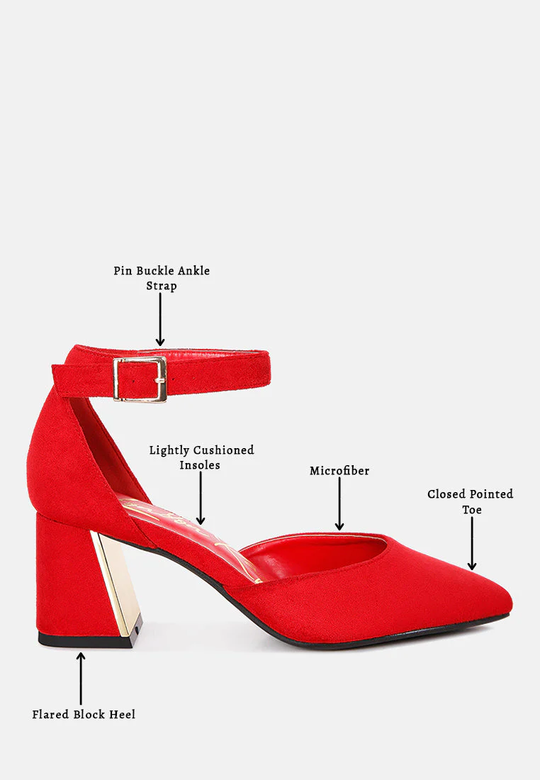 rory metallic sling detail block heel sandals by London Rag - Image 6