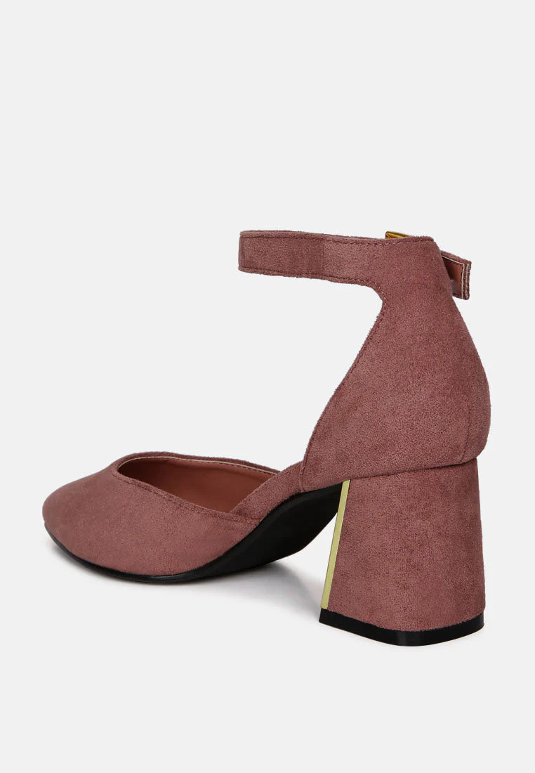 rory metallic sling detail block heel sandals by London Rag - Image 9