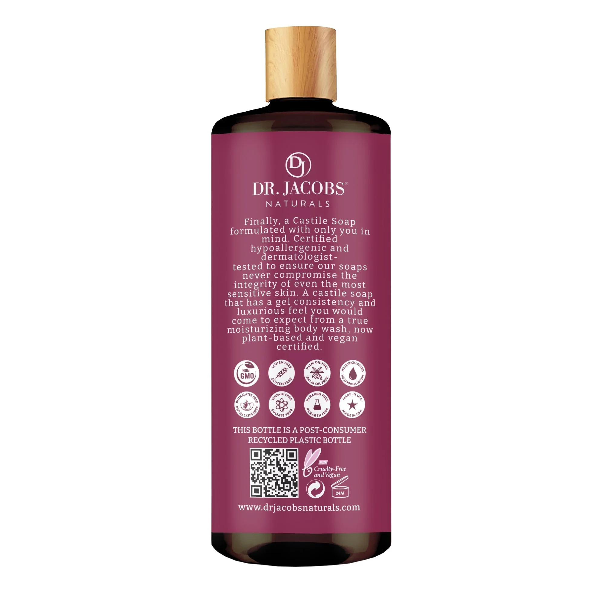 Rose Castile Body Wash by Dr. Jacobs Naturals - Image 2