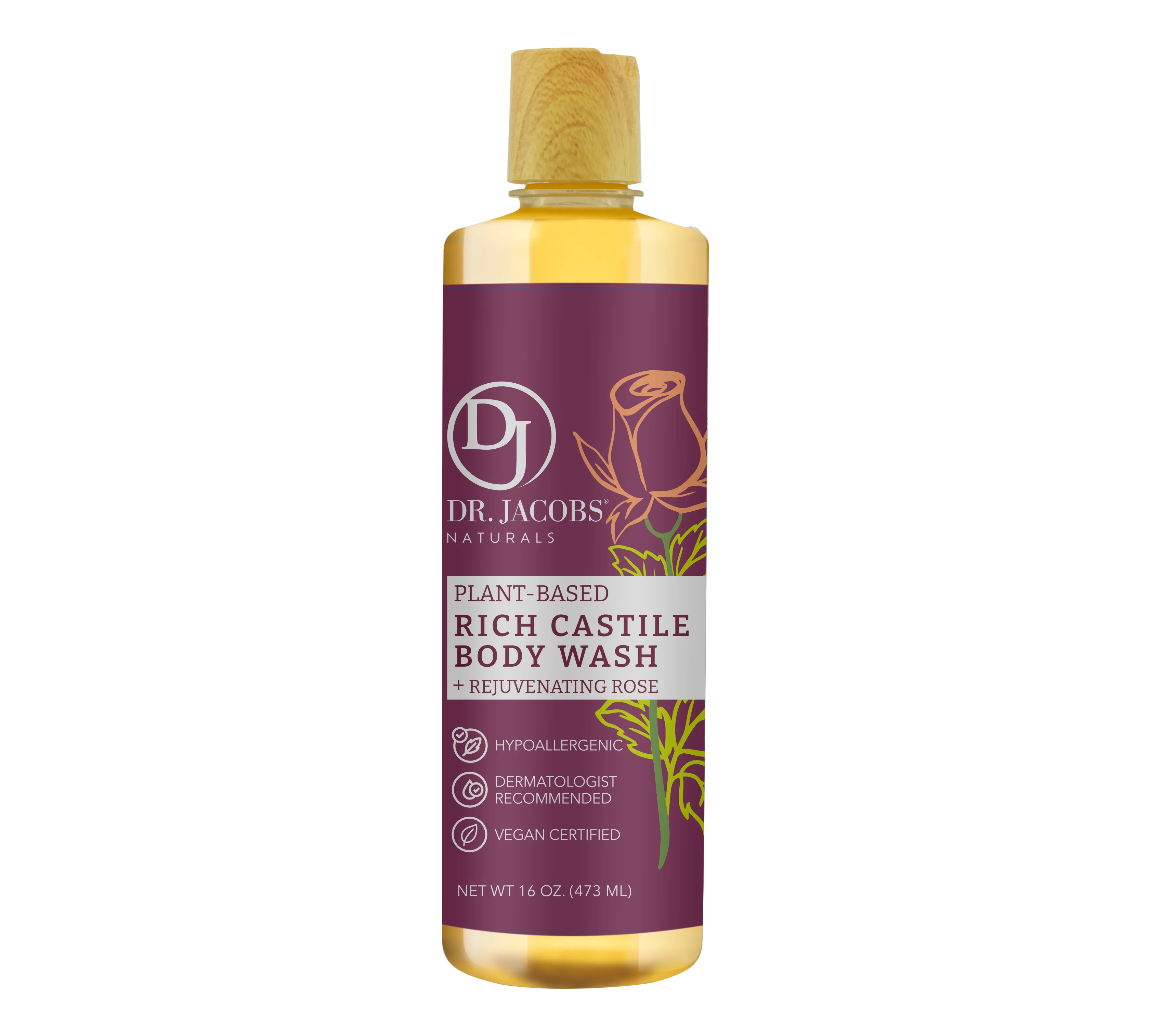 Rose Castile Body Wash by Dr. Jacobs Naturals - Image 5
