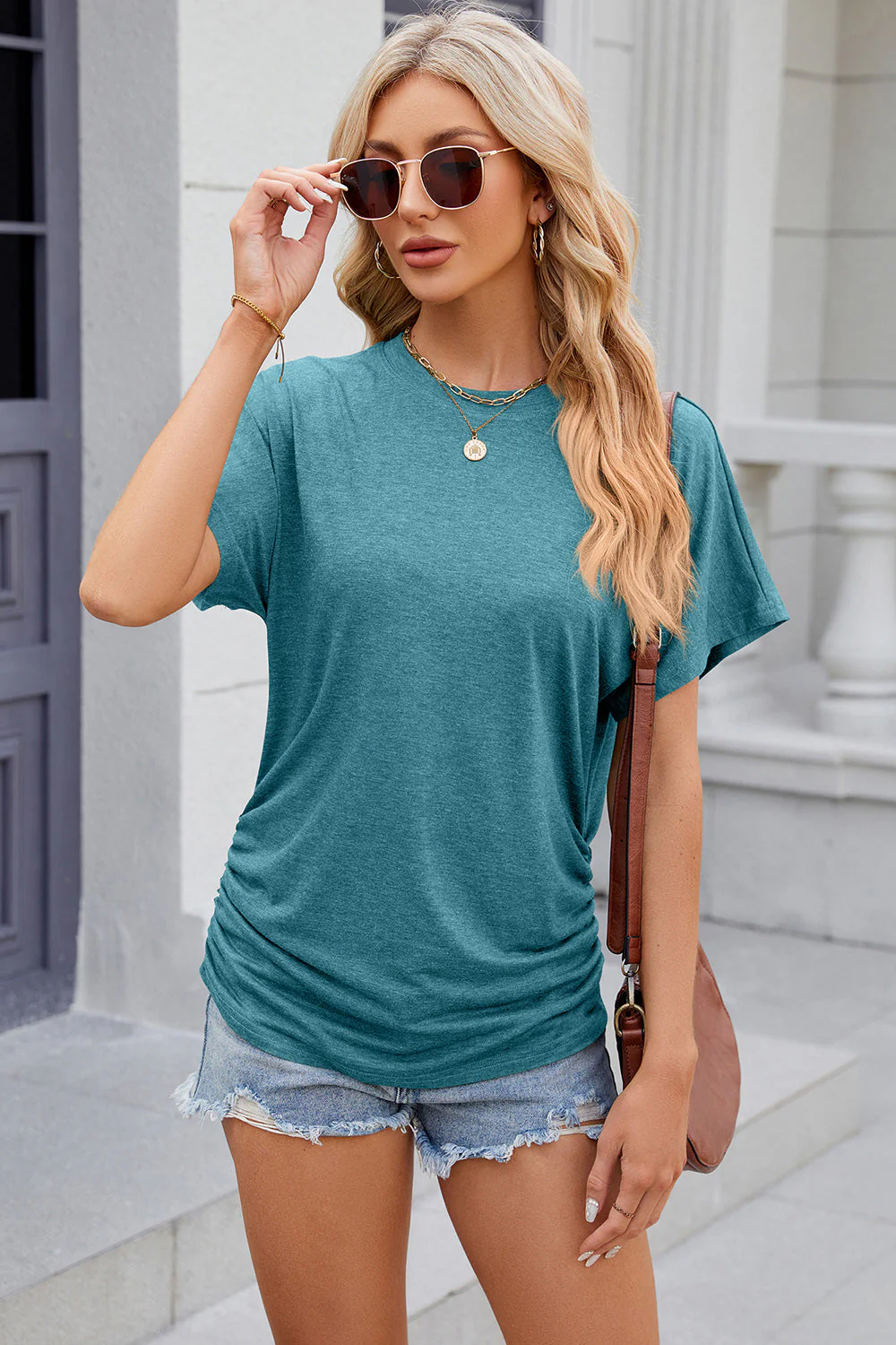 Round Neck Flutter Sleeve T-Shirt - Image 13