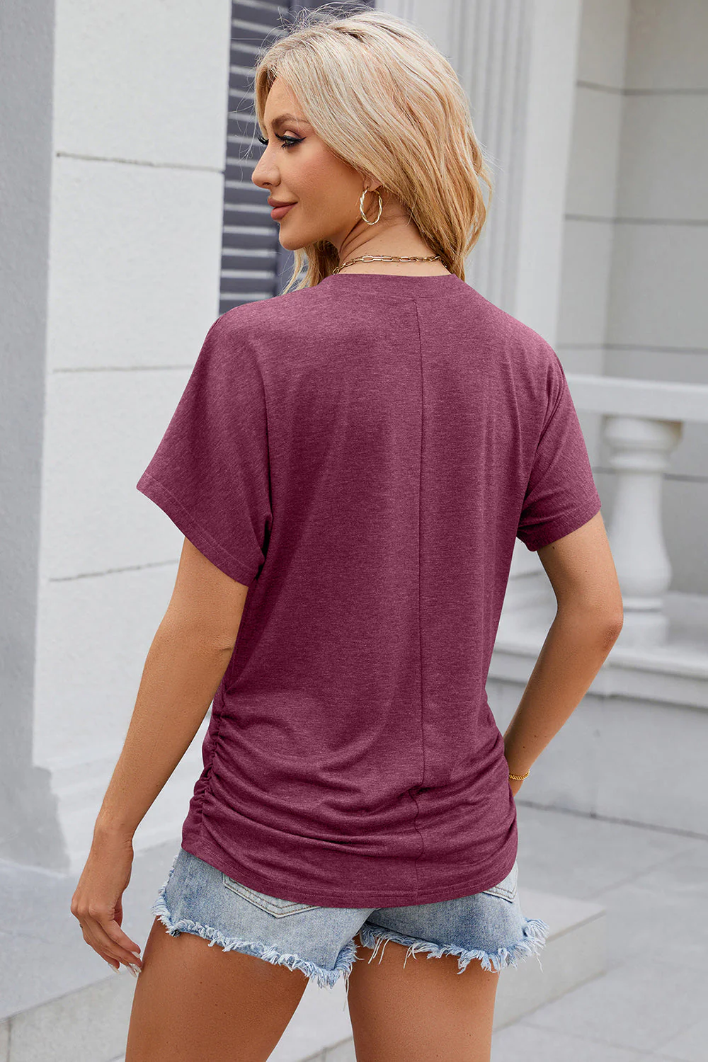 Round Neck Flutter Sleeve T-Shirt - Image 18