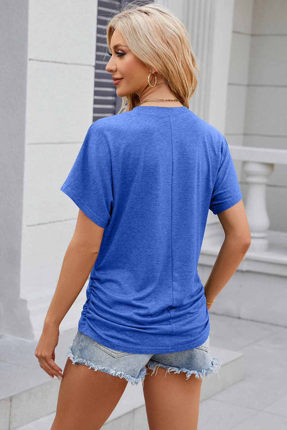 Round Neck Flutter Sleeve T-Shirt - Image 2