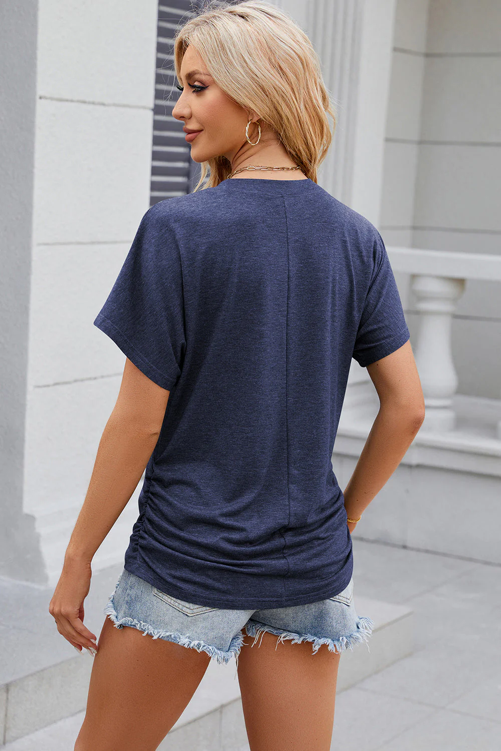 Round Neck Flutter Sleeve T-Shirt - Image 9