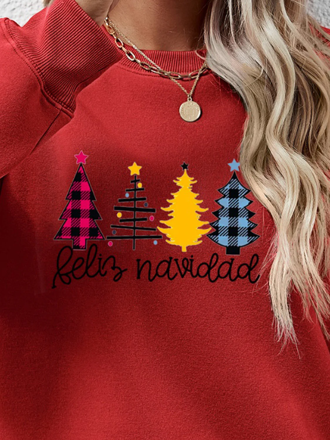 Round Neck Graphic Long Sleeve Sweatshirt - Image 5