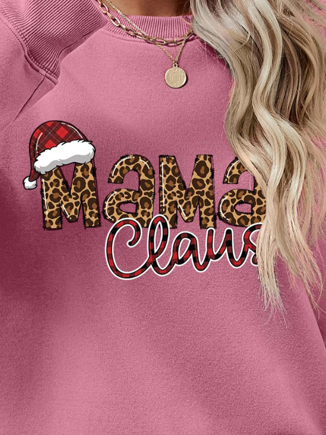 Round Neck Letter Graphic Long Sleeve Sweatshirt - Image 14