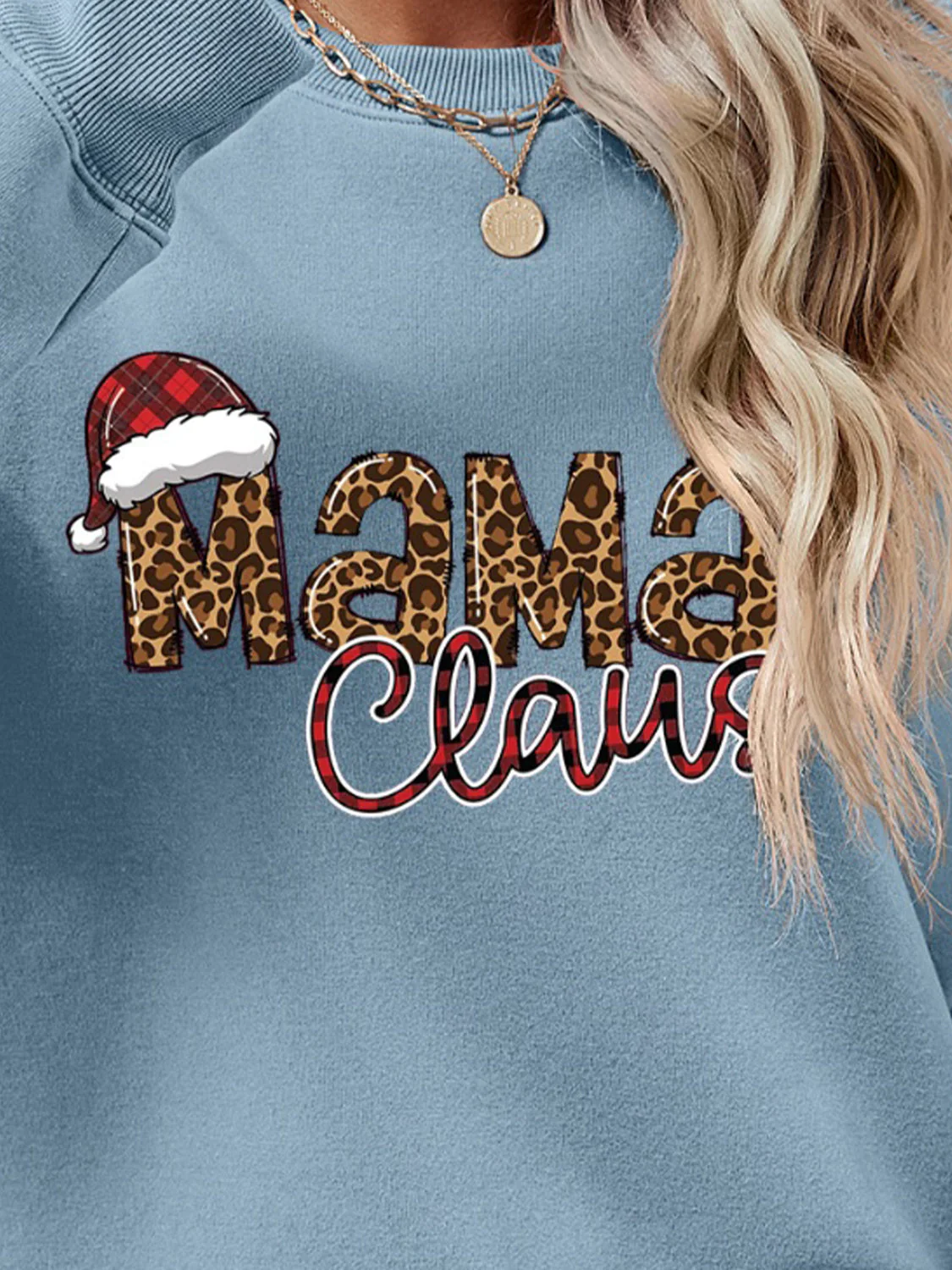 Round Neck Letter Graphic Long Sleeve Sweatshirt - Image 17