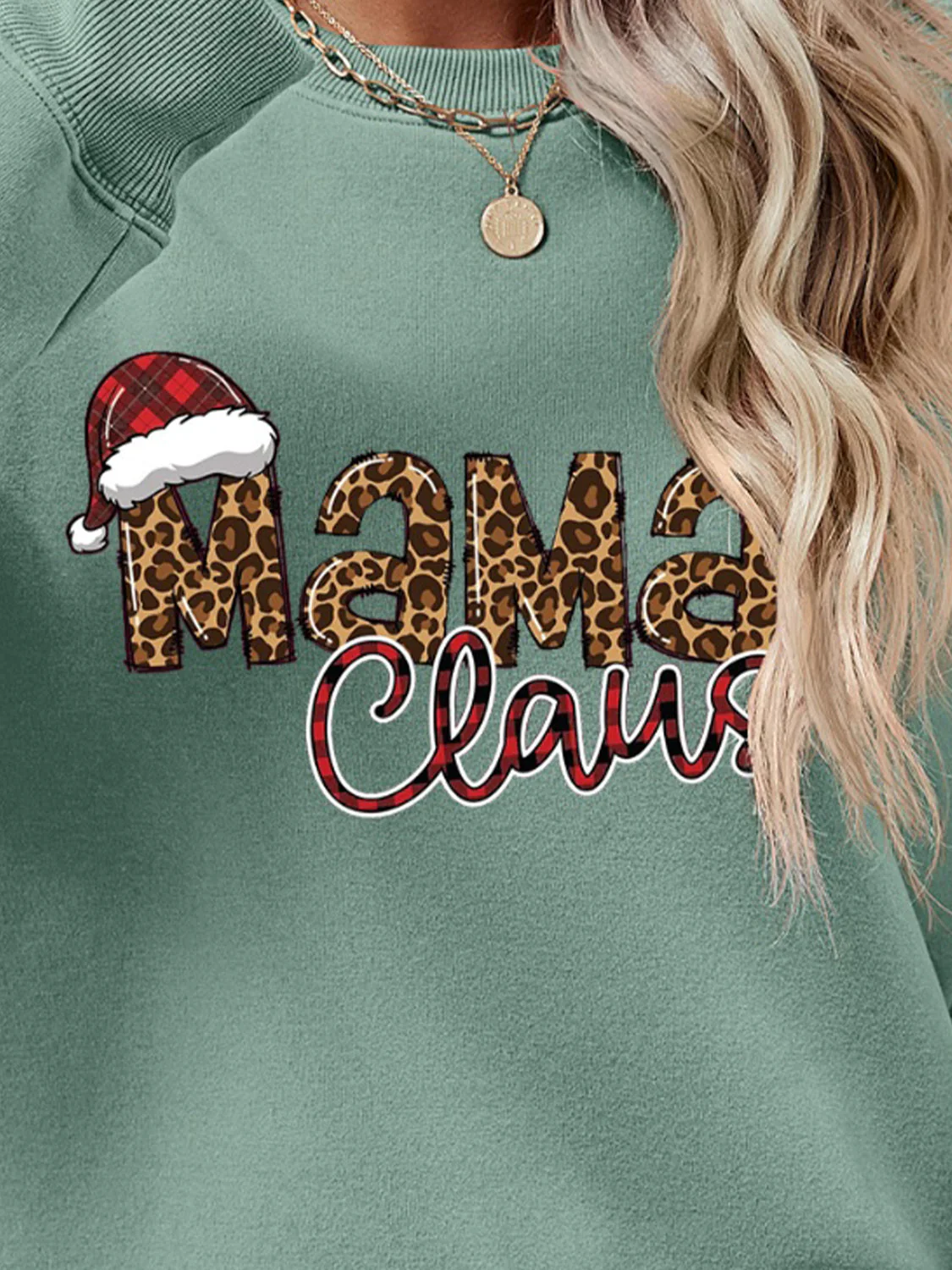 Round Neck Letter Graphic Long Sleeve Sweatshirt - Image 20