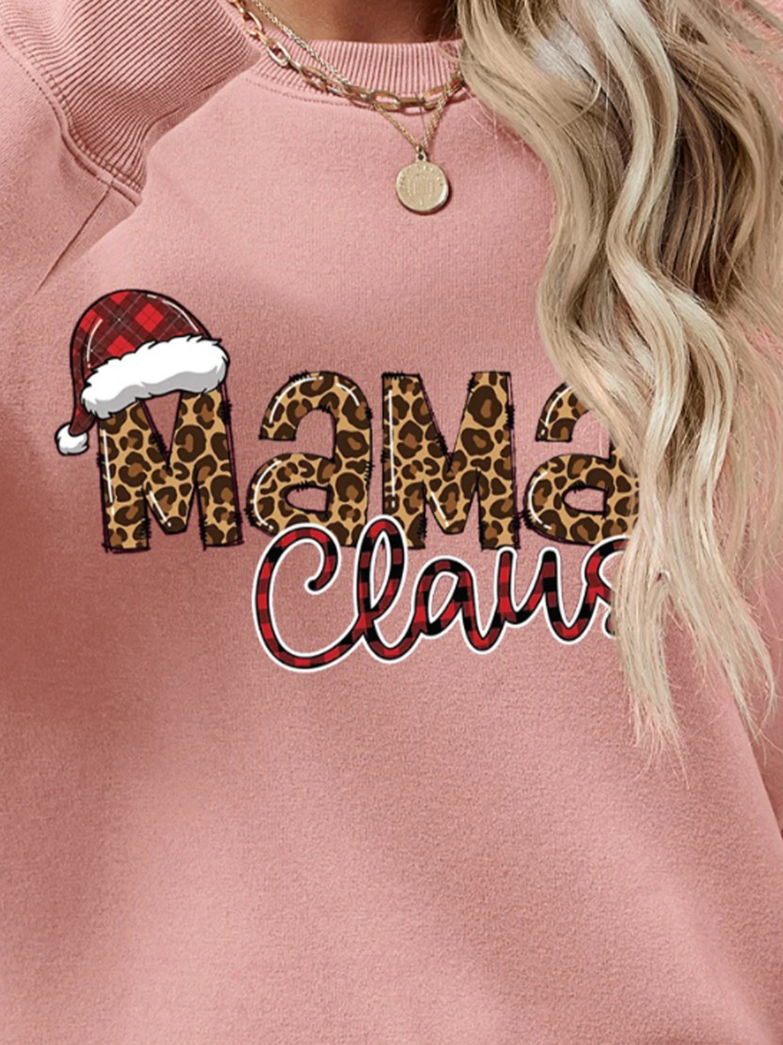 Round Neck Letter Graphic Long Sleeve Sweatshirt - Image 7
