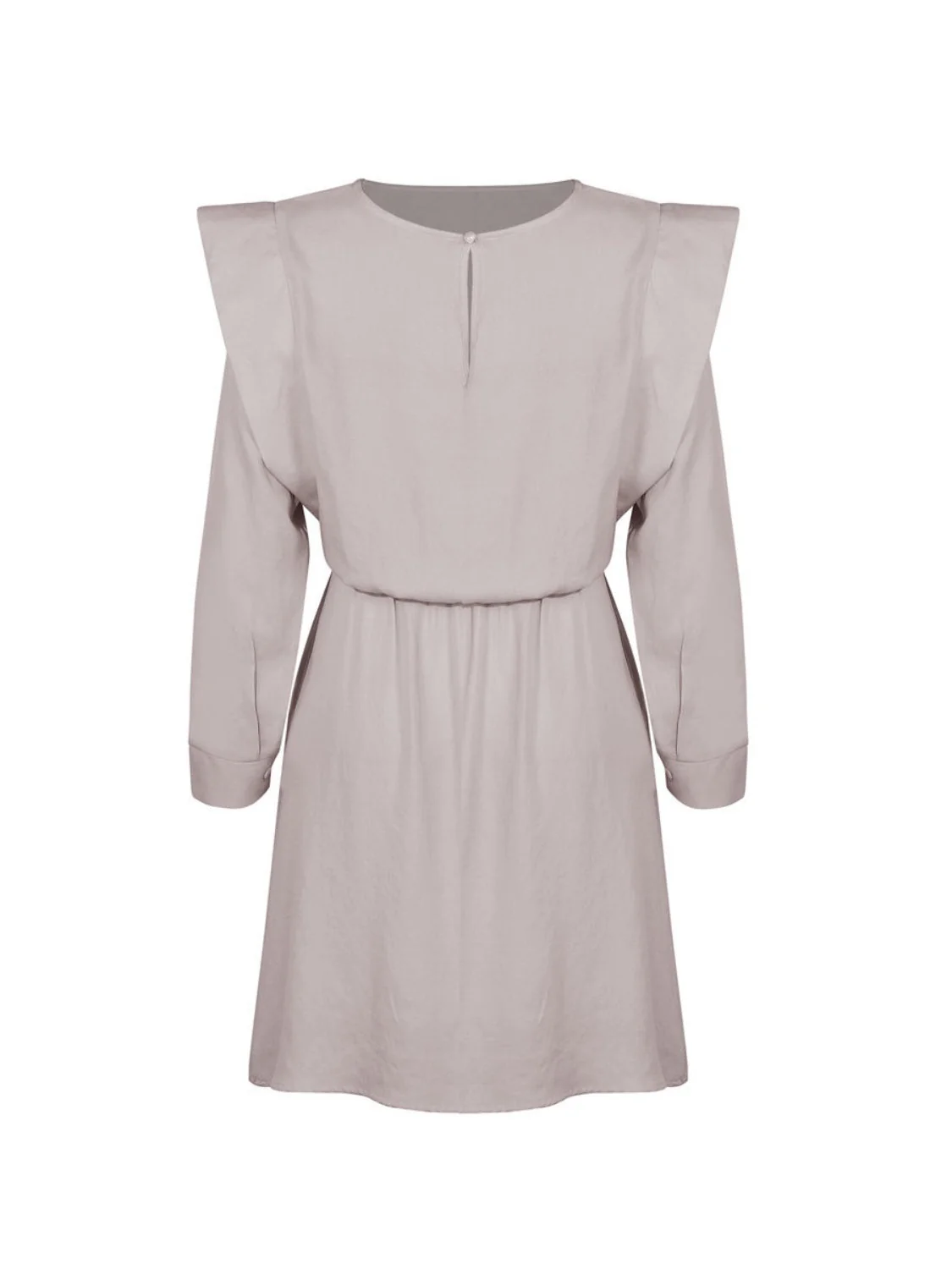 Round Neck Long Sleeve Mini Dress - Image 2