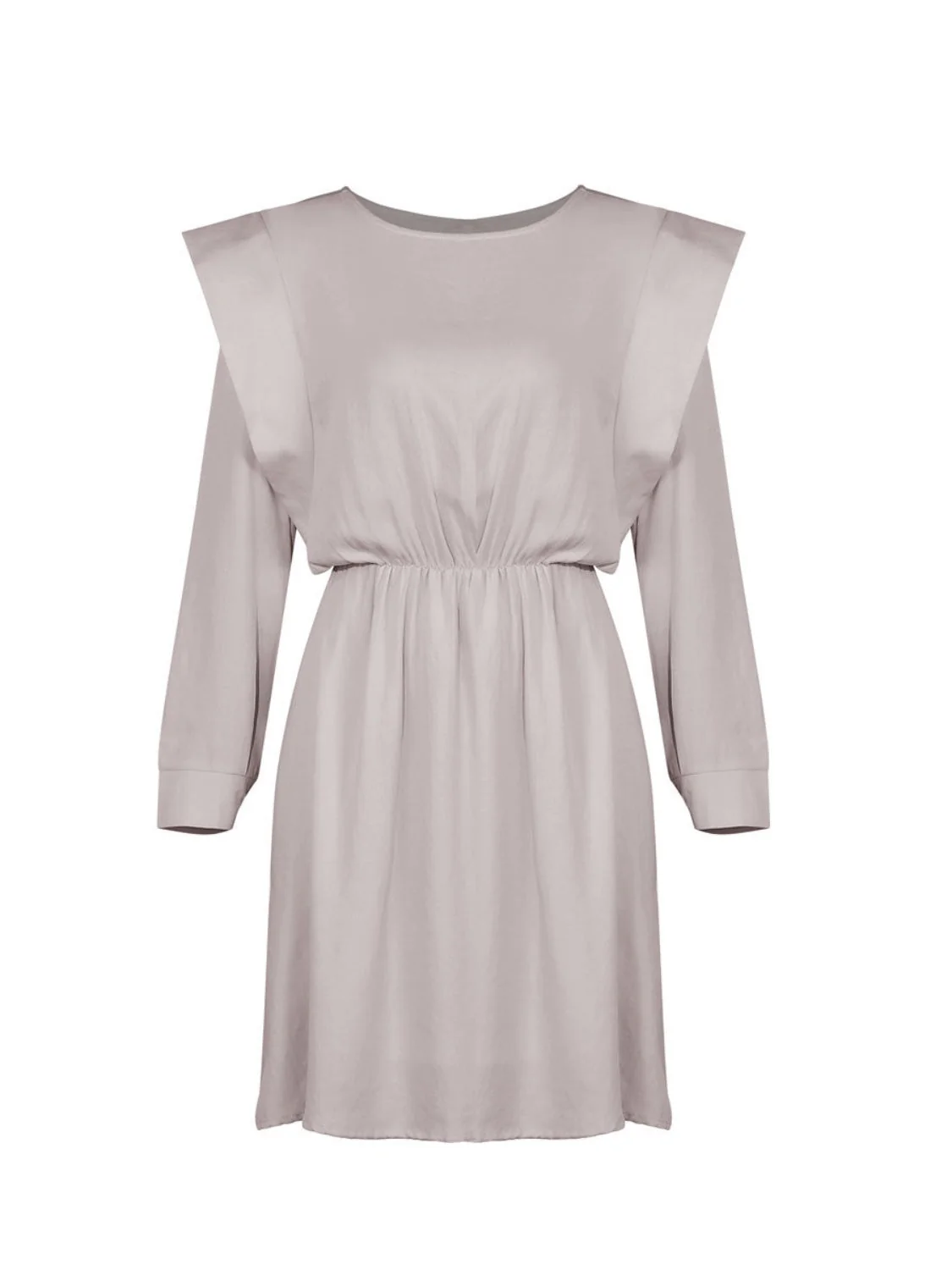 Round Neck Long Sleeve Mini Dress - Image 4