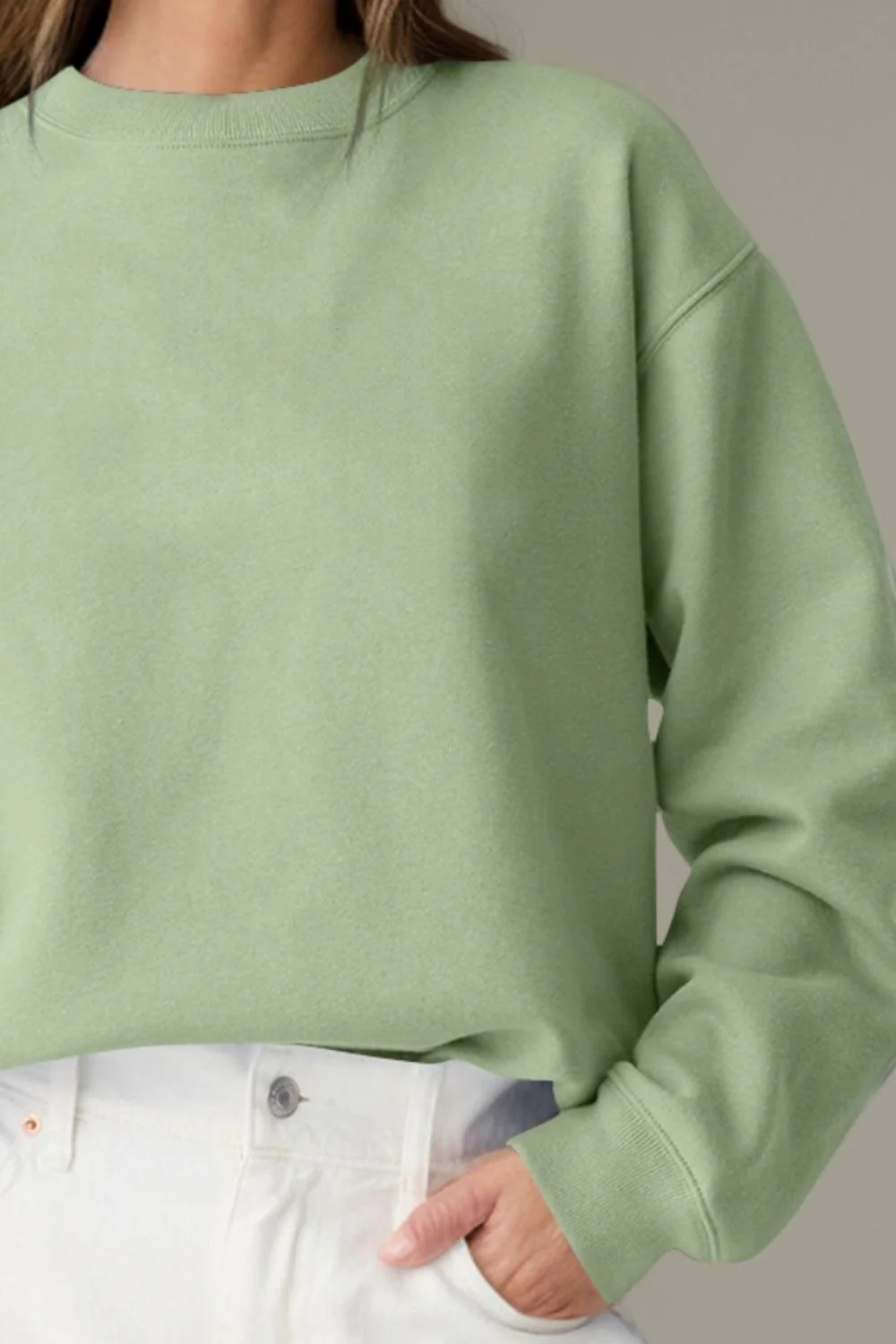 Round Neck Long Sleeve Sweatshirt - Image 13