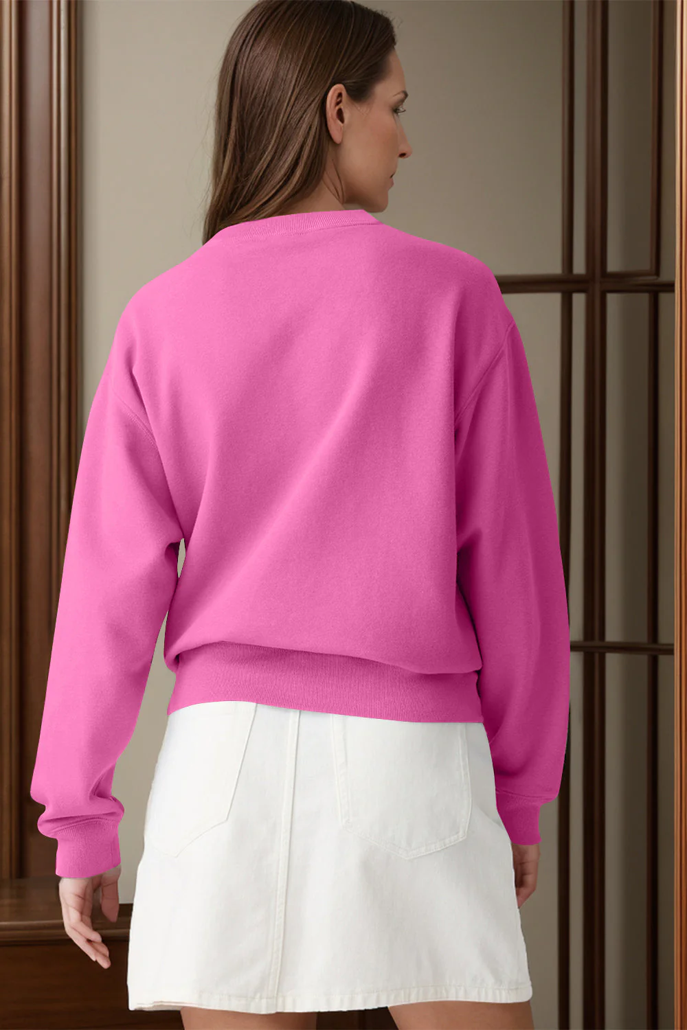 Round Neck Long Sleeve Sweatshirt - Image 15