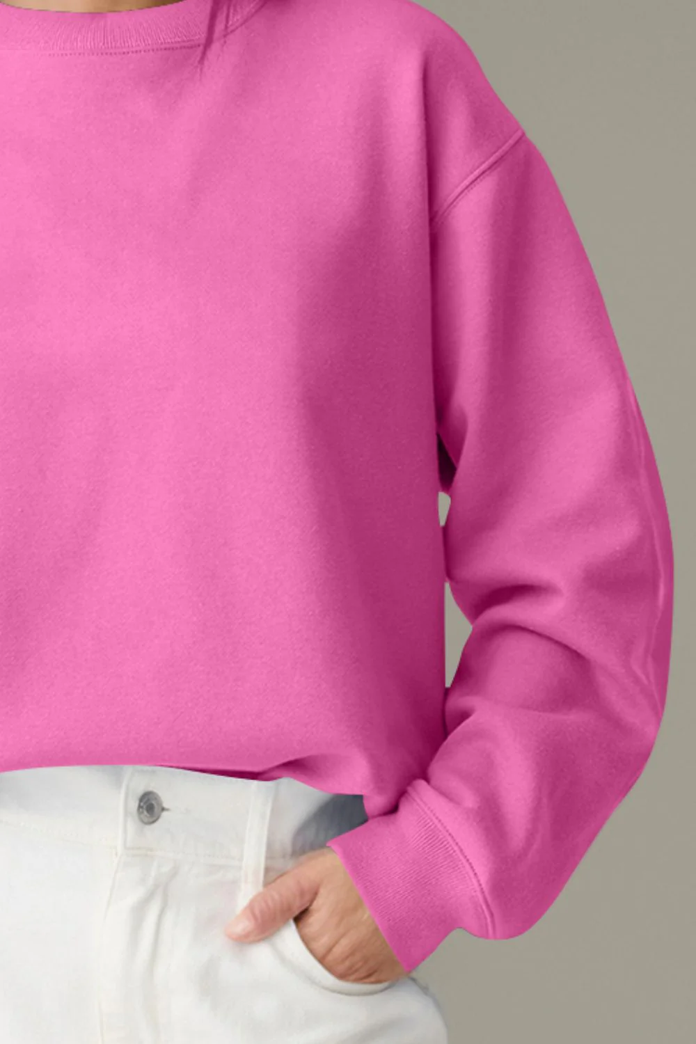 Round Neck Long Sleeve Sweatshirt - Image 16