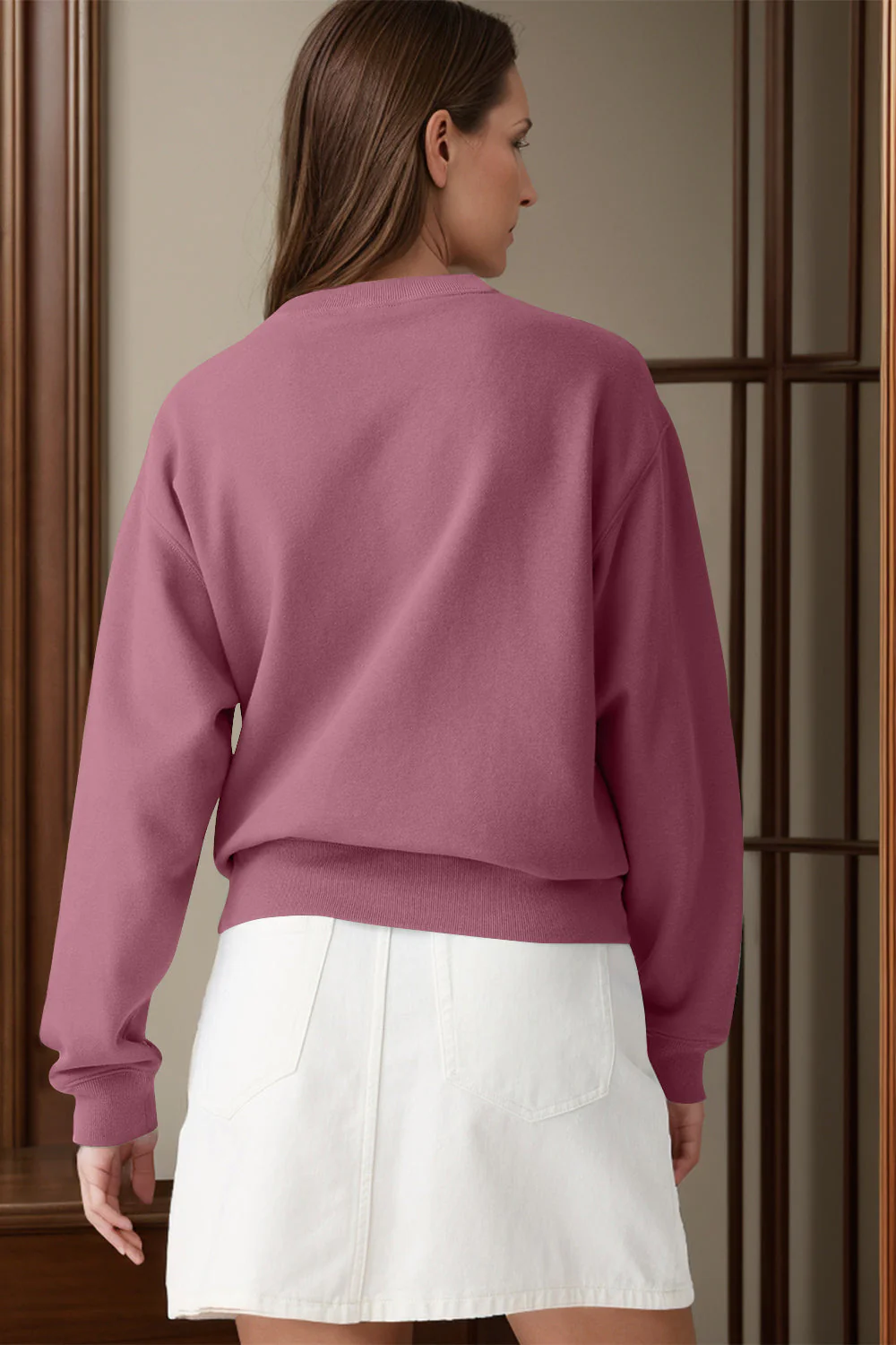 Round Neck Long Sleeve Sweatshirt - Image 18