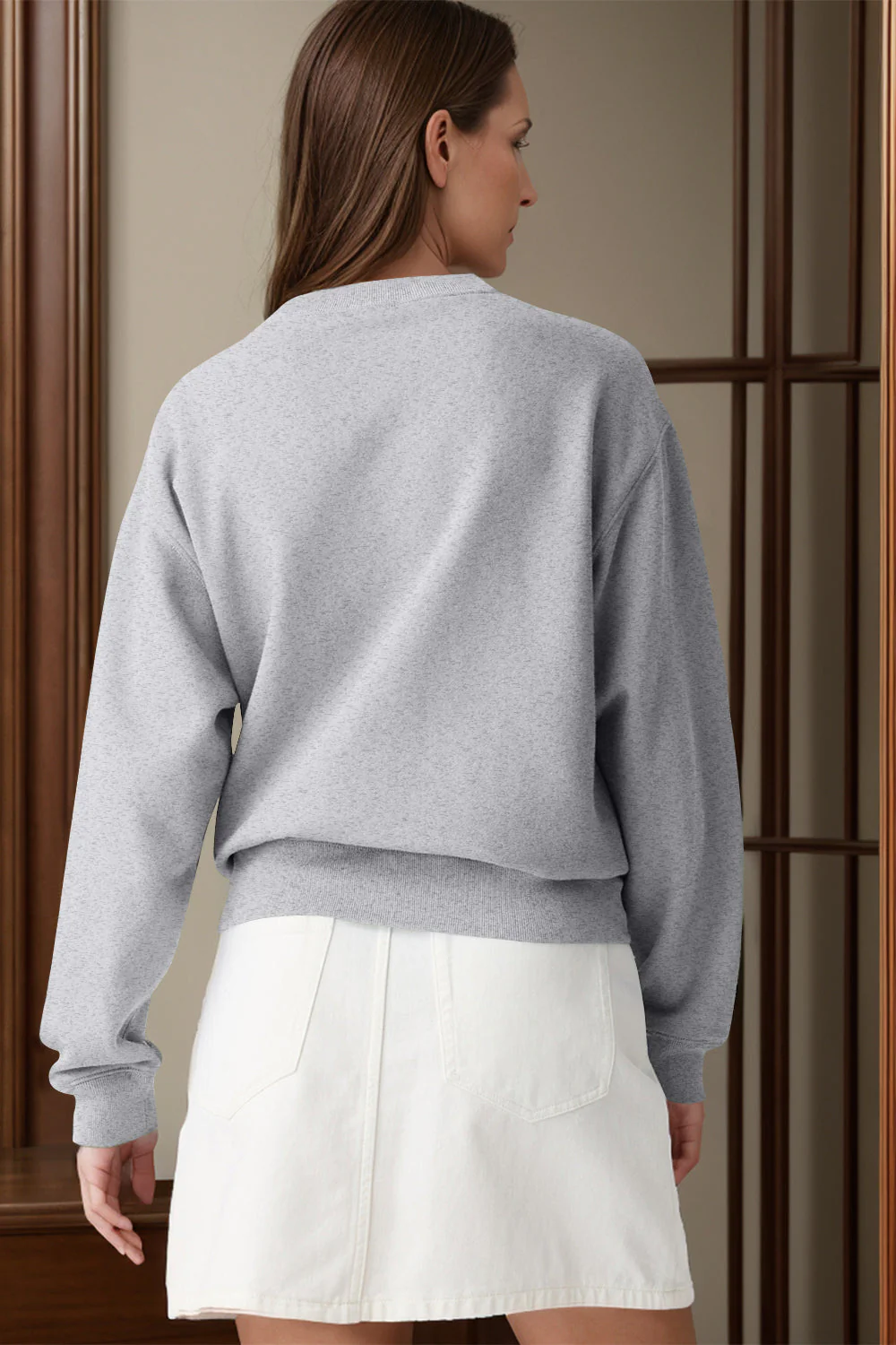 Round Neck Long Sleeve Sweatshirt - Image 2