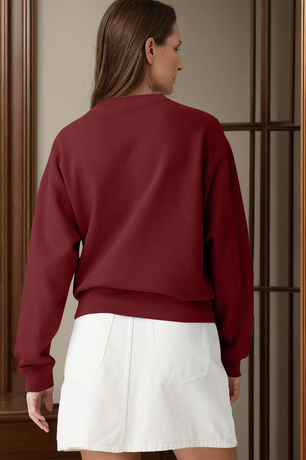 Round Neck Long Sleeve Sweatshirt - Image 21