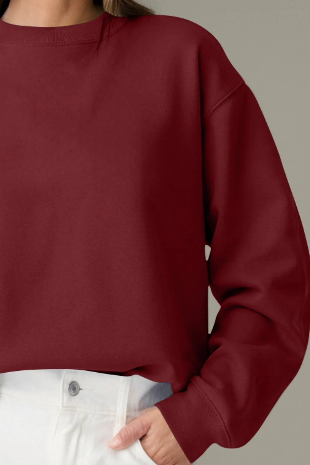Round Neck Long Sleeve Sweatshirt - Image 22