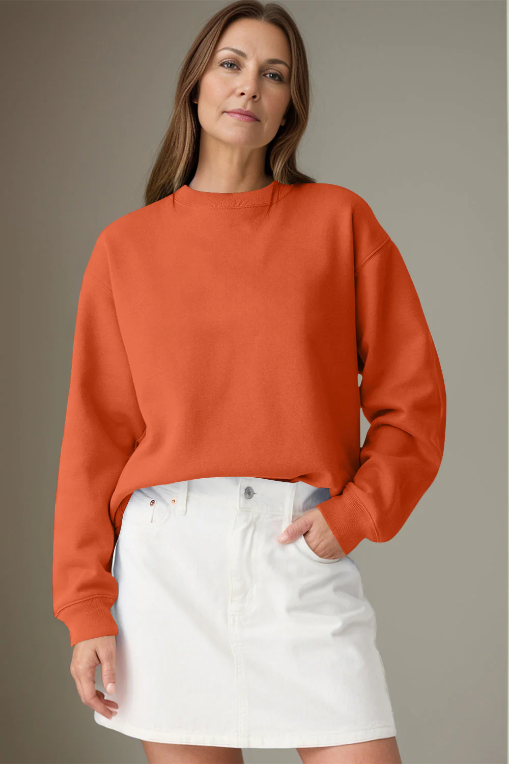 Round Neck Long Sleeve Sweatshirt - Image 5