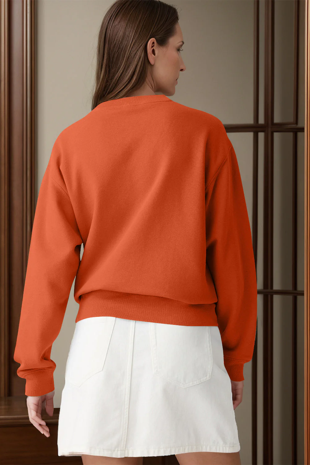 Round Neck Long Sleeve Sweatshirt - Image 6