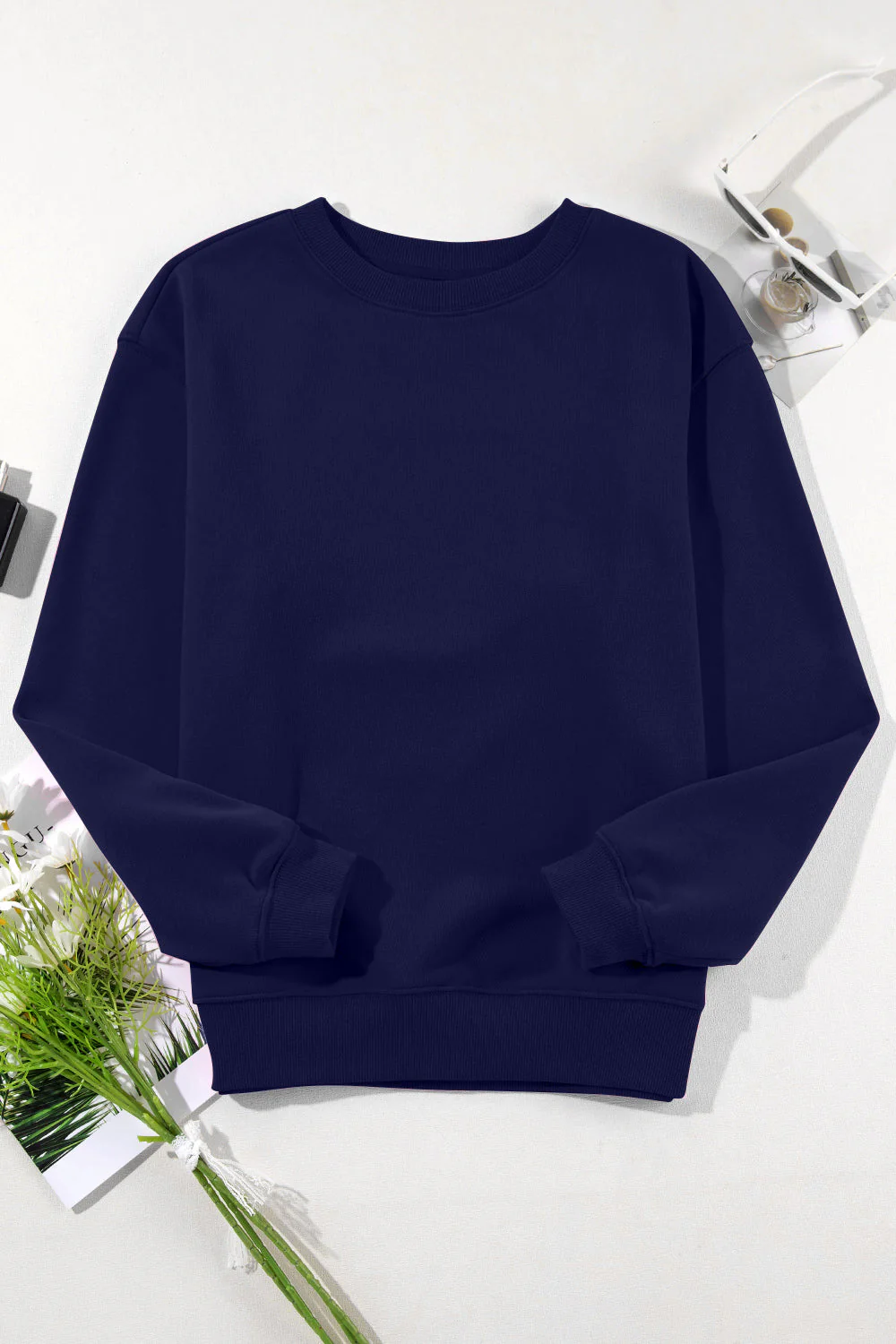 Round Neck Long Sleeve Sweatshirt - Image 11