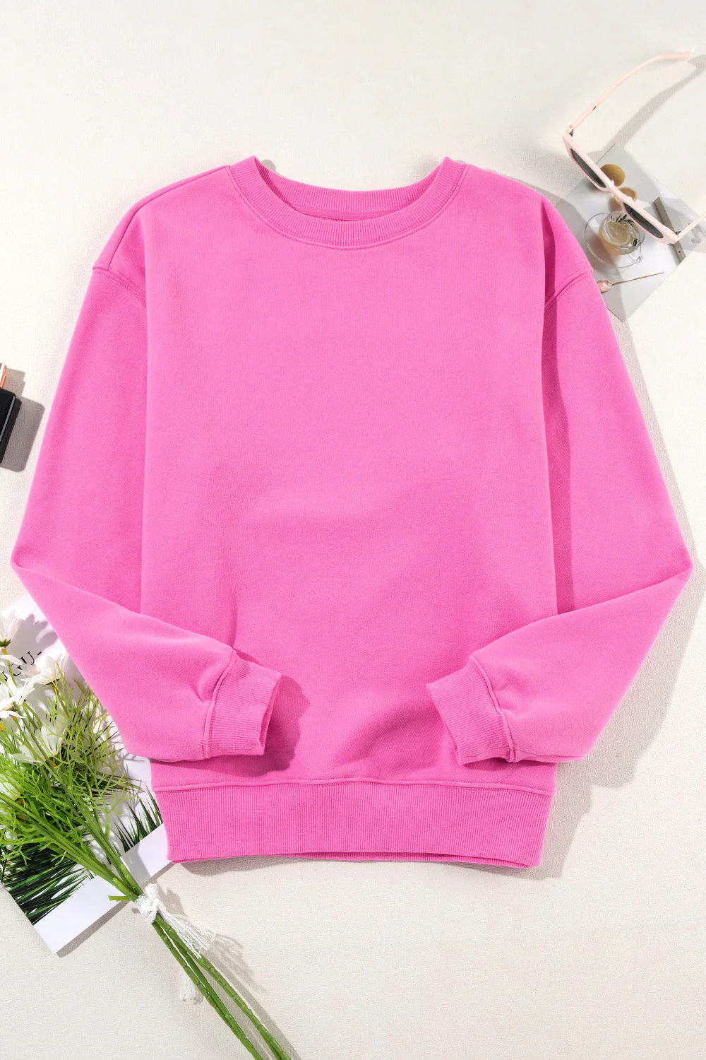 Round Neck Long Sleeve Sweatshirt - Image 7