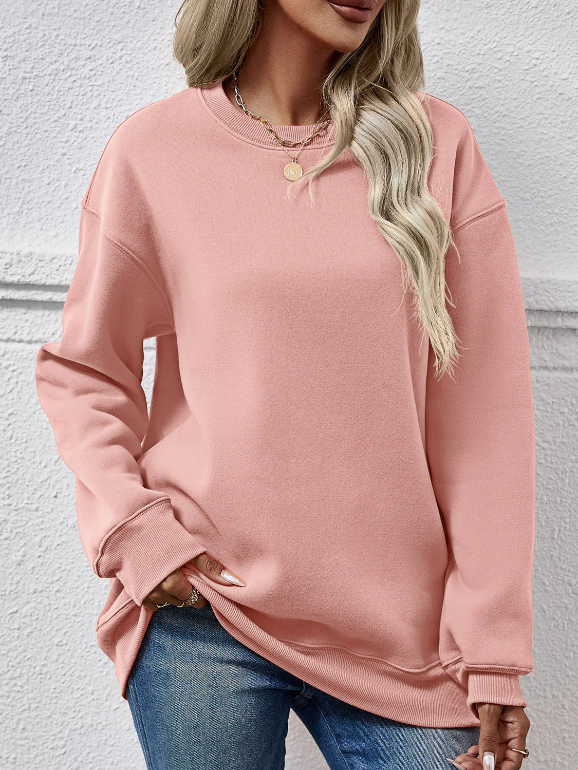 Round Neck Long Sleeve Sweatshirt - Image 14