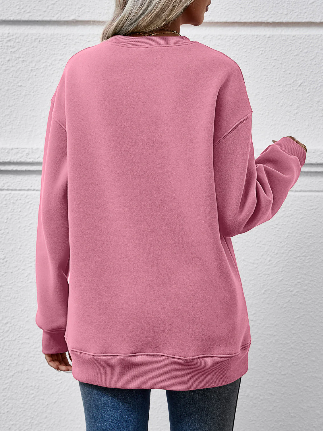 Round Neck Long Sleeve Sweatshirt - Image 2