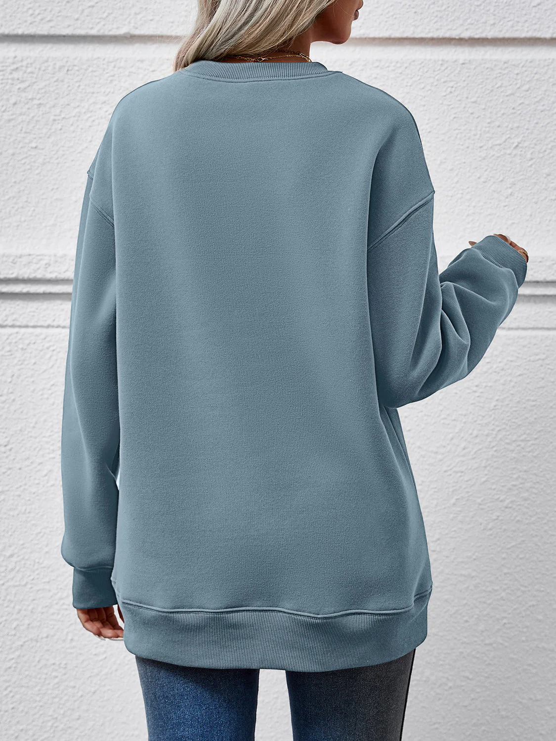 Round Neck Long Sleeve Sweatshirt - Image 6