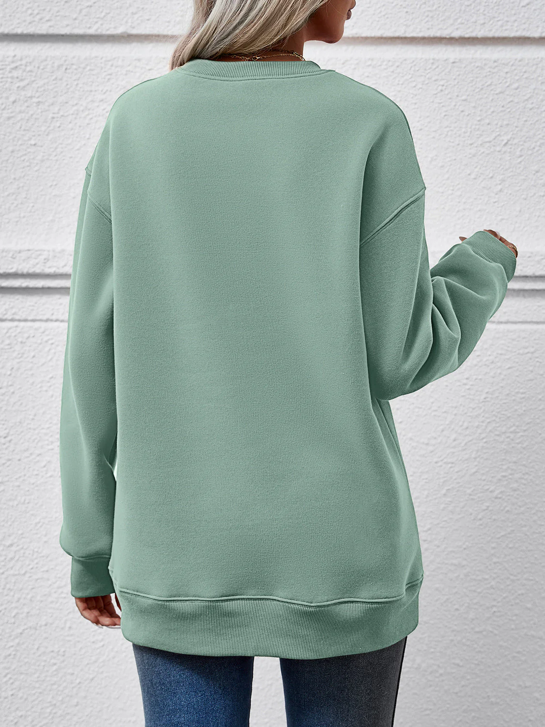 Round Neck Long Sleeve Sweatshirt - Image 9