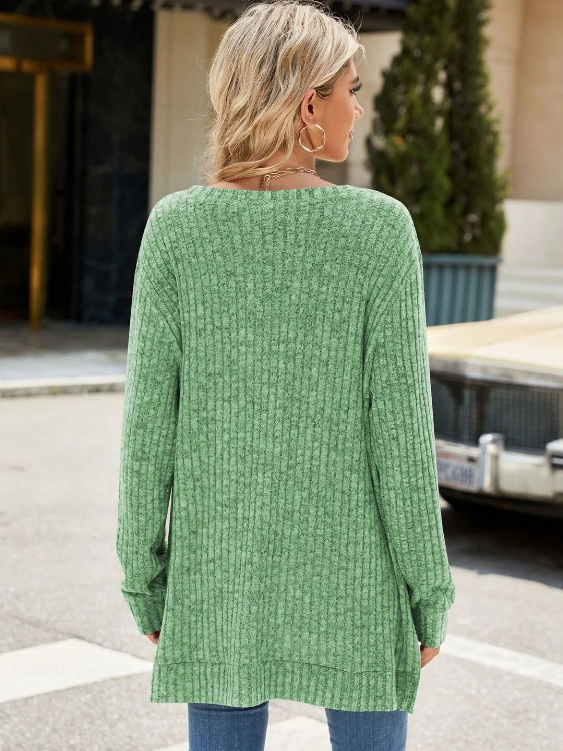 Round Neck Long Sleeve T-Shirt - Image 18