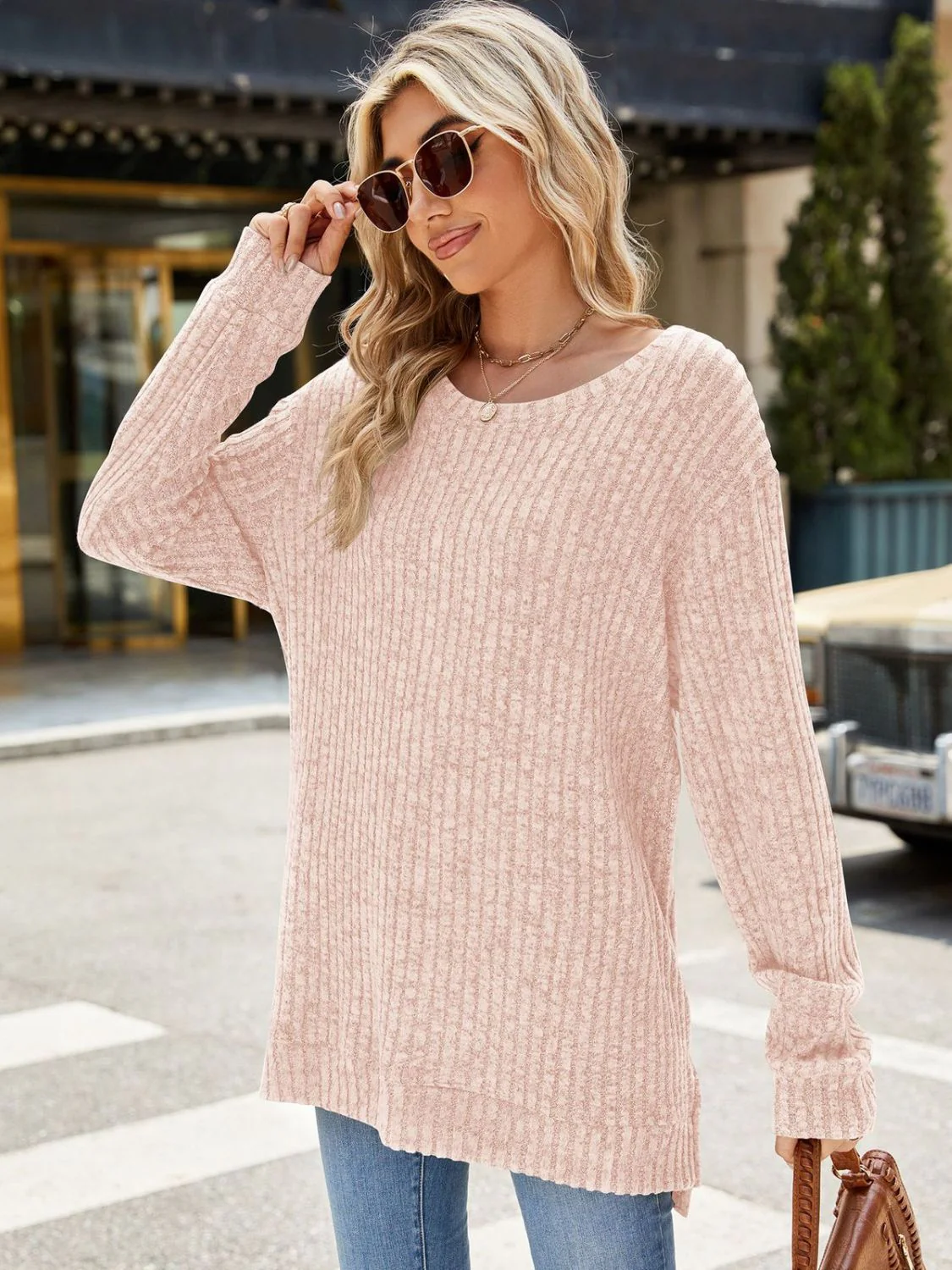 Round Neck Long Sleeve T-Shirt - Image 25