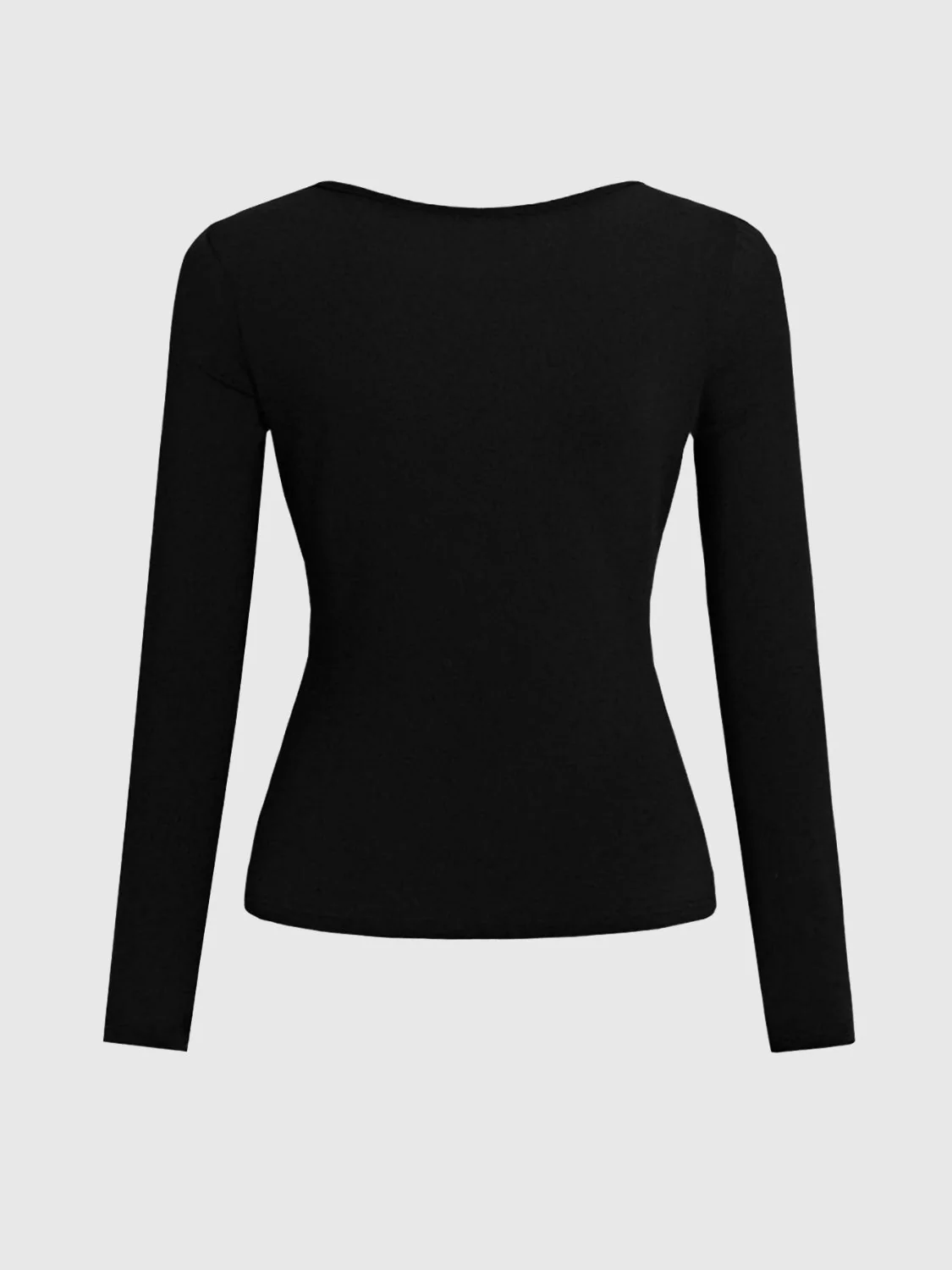 Round Neck Long Sleeve T-Shirt - Image 2