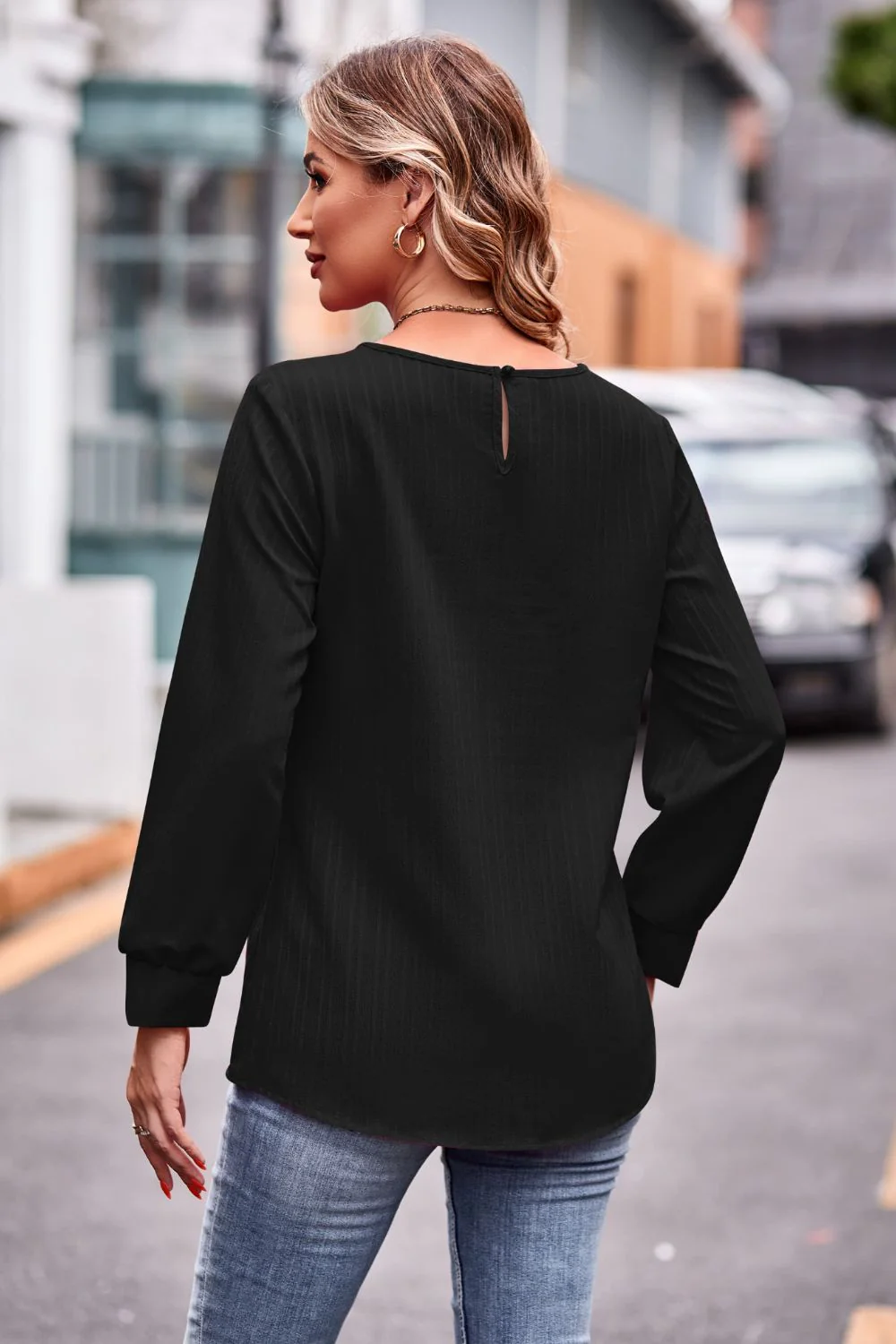 Round Neck Long Sleeve Tee - Image 12