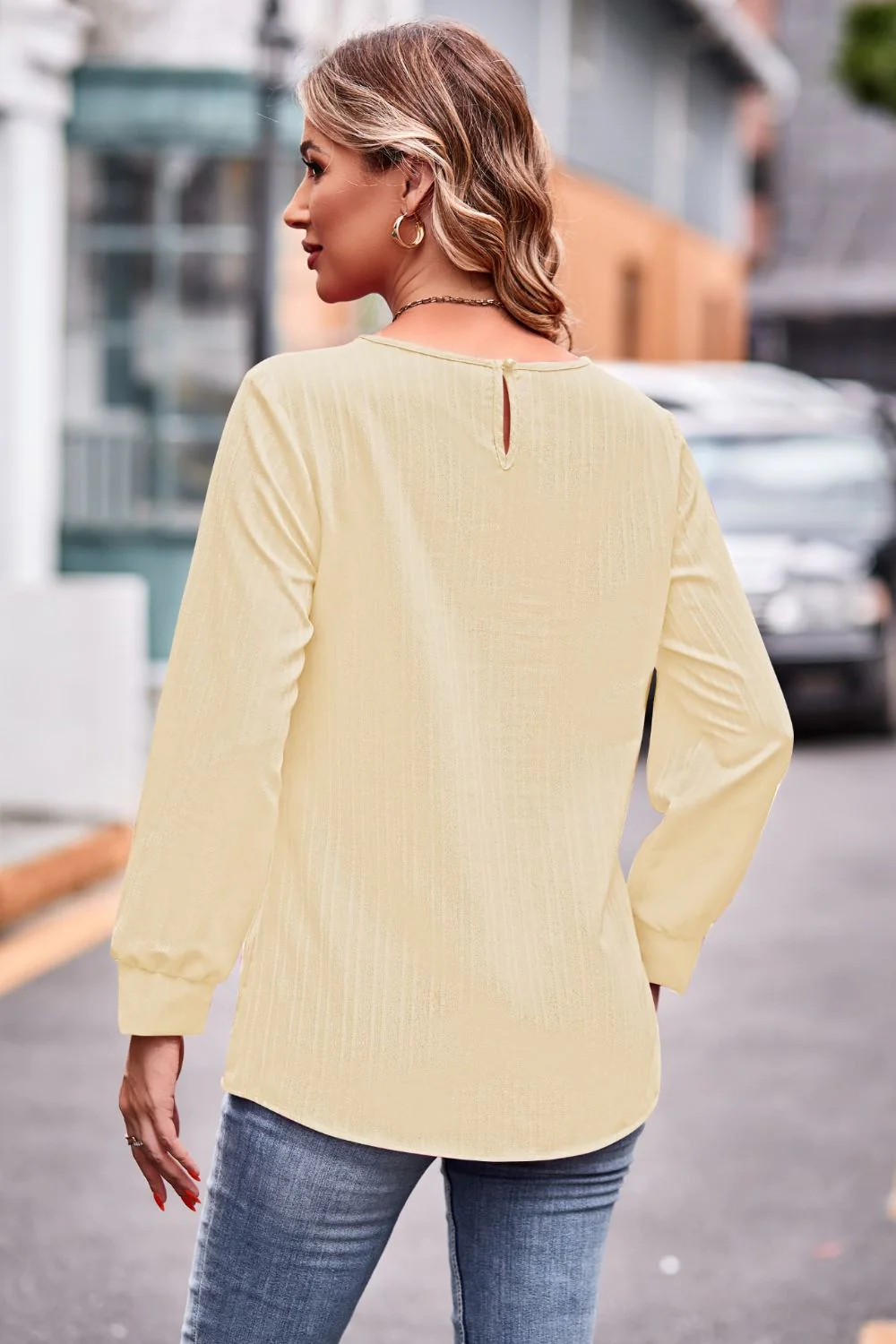 Round Neck Long Sleeve Tee - Image 15