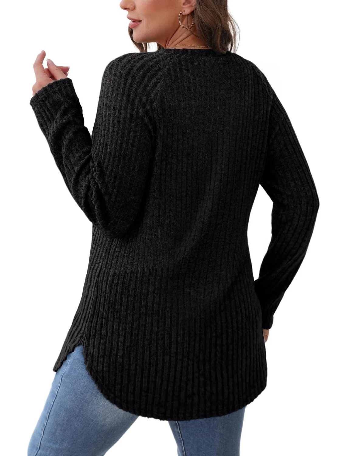 Round Neck Raglan Sleeve T-Shirt - Image 8